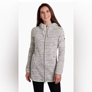 Kuhl Ascendyr Women's long Heathered Gray Hooded Sweatshirt